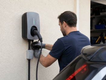 installation de borne de recharge électrique à Hem